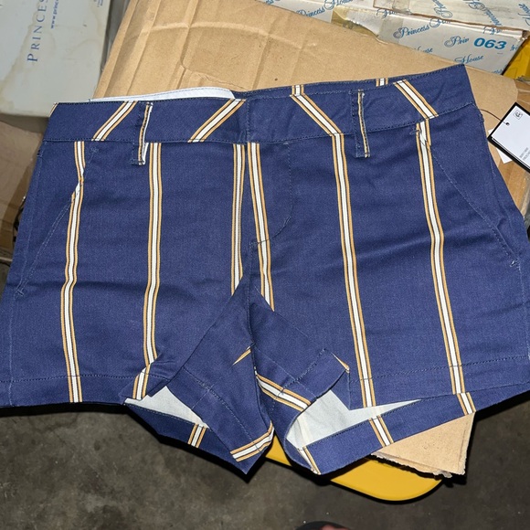 Volcom Chino Frochickie Shorts Striped Navy - Picture 2 of 4